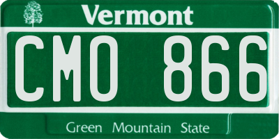 VT license plate CMO866