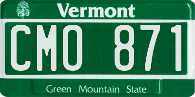 VT license plate CMO871