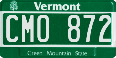 VT license plate CMO872