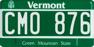 VT license plate CMO876