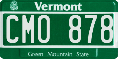 VT license plate CMO878