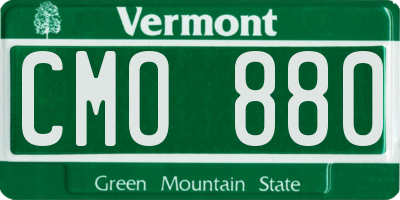 VT license plate CMO880