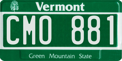 VT license plate CMO881