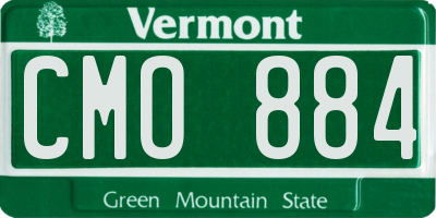 VT license plate CMO884