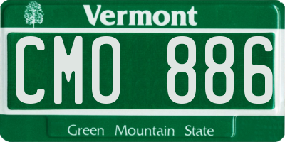 VT license plate CMO886