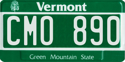 VT license plate CMO890