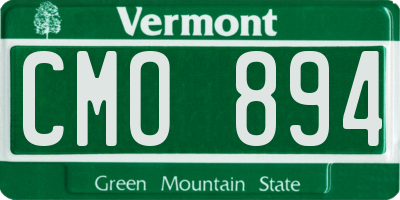 VT license plate CMO894