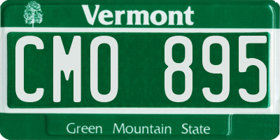 VT license plate CMO895