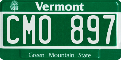 VT license plate CMO897