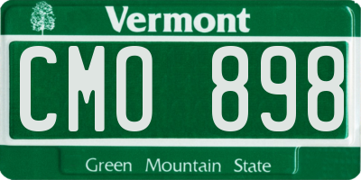 VT license plate CMO898