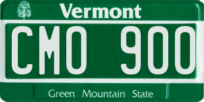 VT license plate CMO900