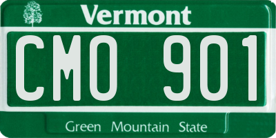 VT license plate CMO901