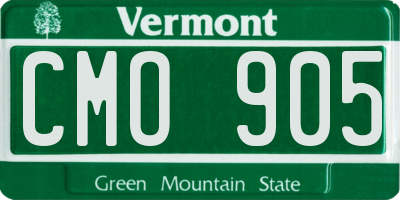 VT license plate CMO905
