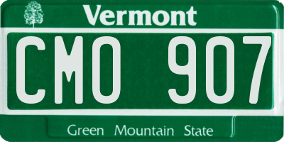 VT license plate CMO907