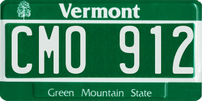 VT license plate CMO912