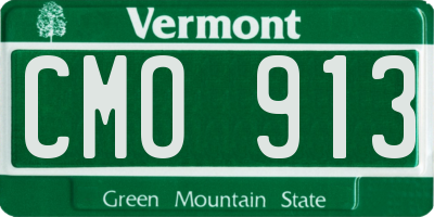 VT license plate CMO913