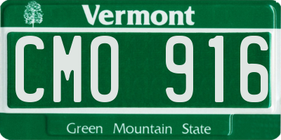 VT license plate CMO916