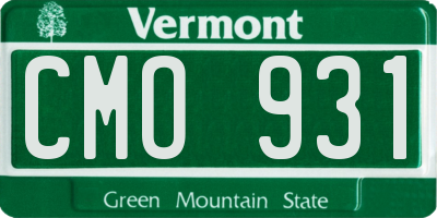 VT license plate CMO931