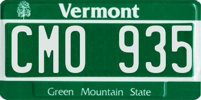 VT license plate CMO935