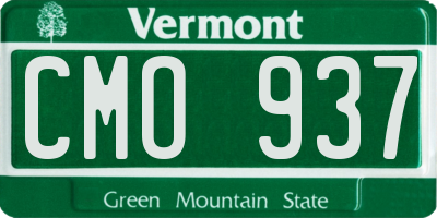 VT license plate CMO937