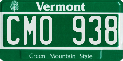 VT license plate CMO938