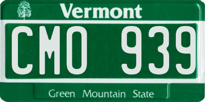 VT license plate CMO939