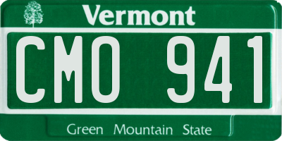 VT license plate CMO941