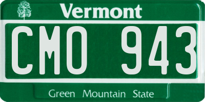 VT license plate CMO943
