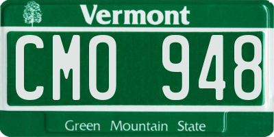 VT license plate CMO948