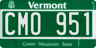 VT license plate CMO951