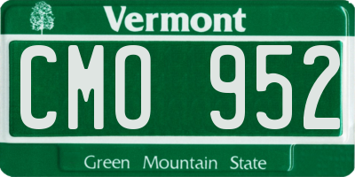 VT license plate CMO952