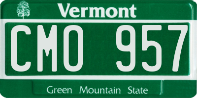 VT license plate CMO957