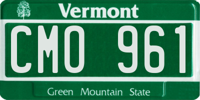 VT license plate CMO961