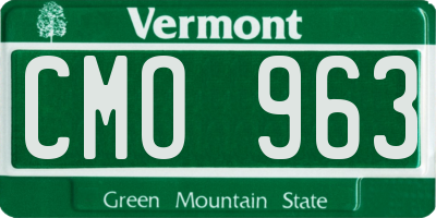 VT license plate CMO963