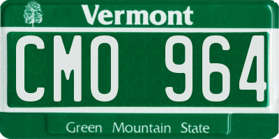 VT license plate CMO964