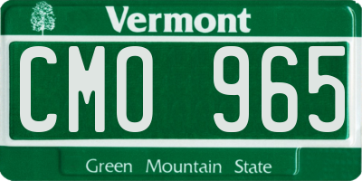VT license plate CMO965