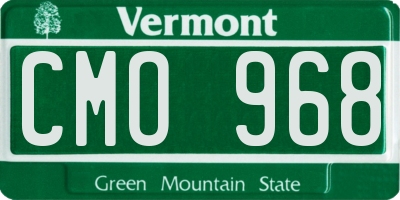 VT license plate CMO968