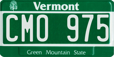 VT license plate CMO975