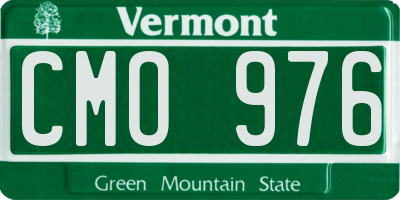 VT license plate CMO976