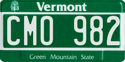 VT license plate CMO982