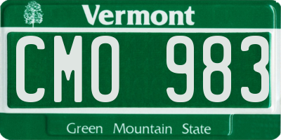 VT license plate CMO983