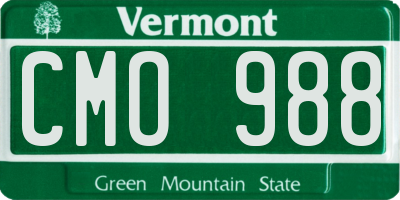 VT license plate CMO988