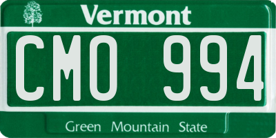 VT license plate CMO994