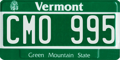 VT license plate CMO995
