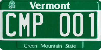 VT license plate CMP001