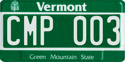 VT license plate CMP003