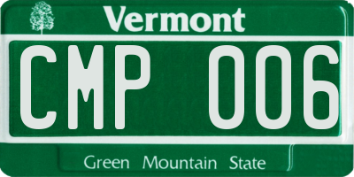 VT license plate CMP006