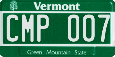 VT license plate CMP007