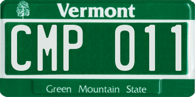 VT license plate CMP011