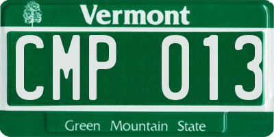 VT license plate CMP013